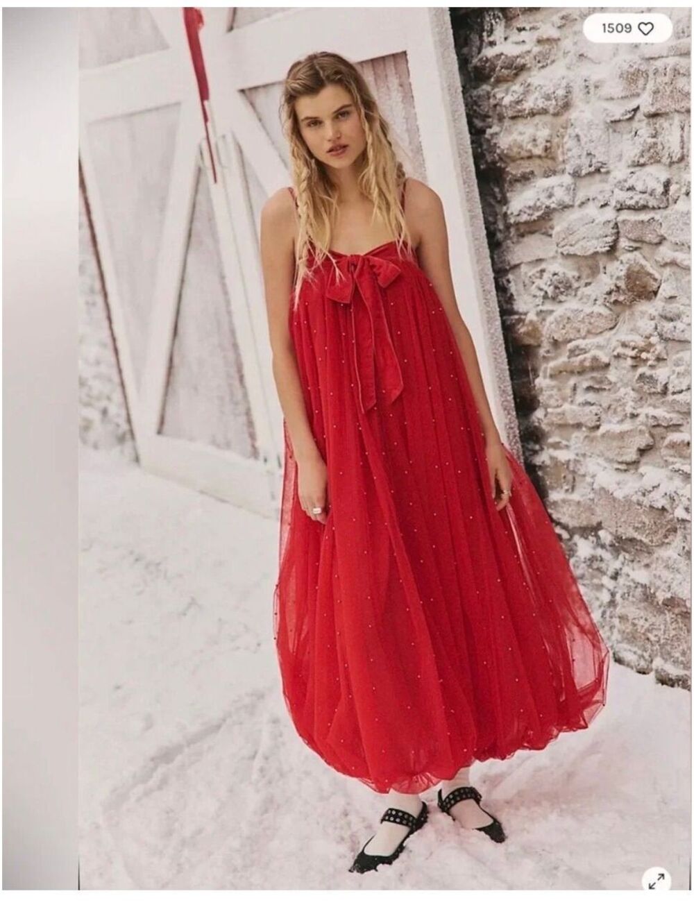 0 North Pole - $450 msrp🎄Free People Show Stopper Maxi Dress in Red Combo
